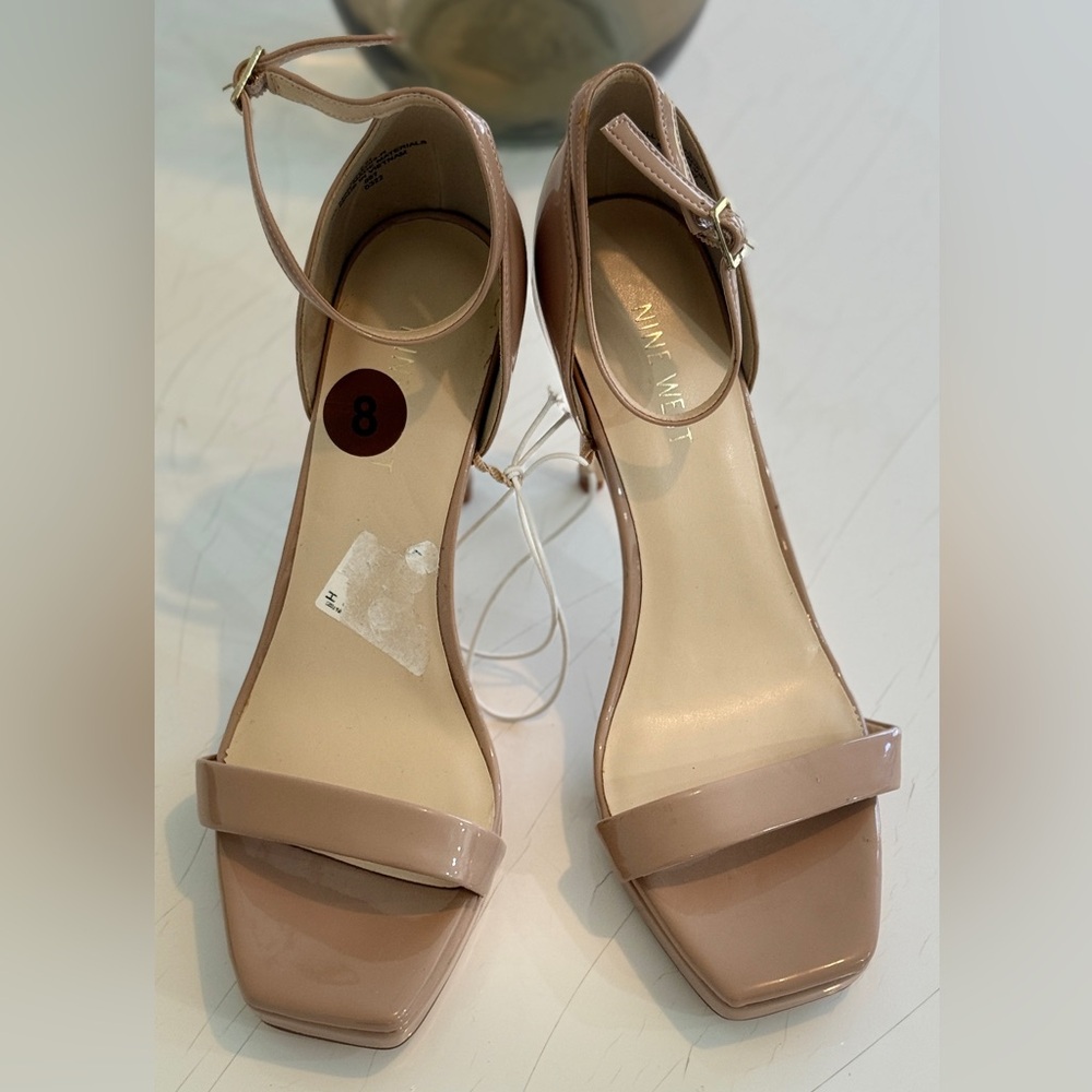 Nine West Nude Patent Heels